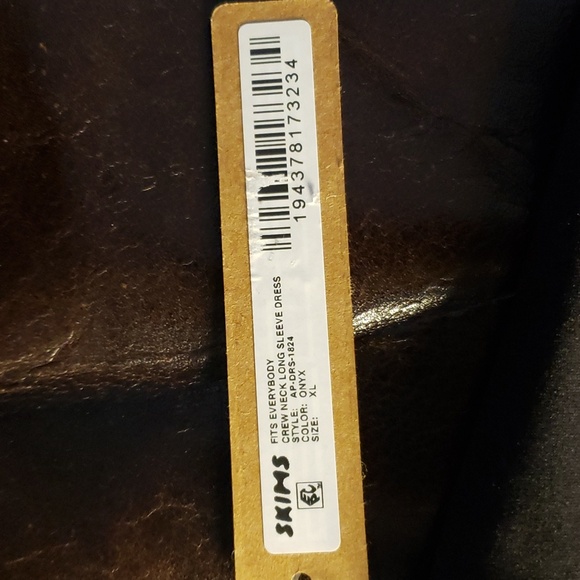 SKIMS *new* Fit Everybody black Onyx crew neck maxi  bodycon dress - Picture 8 of 8